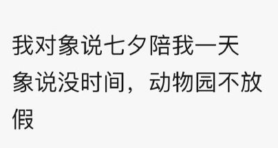 我目标说七夕陪我一天是什么意思（我目标说七夕陪我一天象说没空动物园没放假）