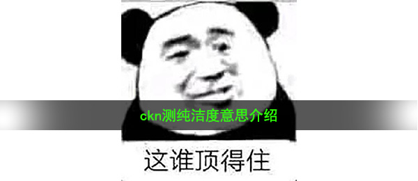 ckn测纯真度代表什么意思（ckn测纯真度含意详细介绍）