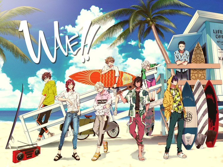 冲浪题材跨媒体企划《WAVE！！》手机游戏今冬推出释出主要角色8人视觉图