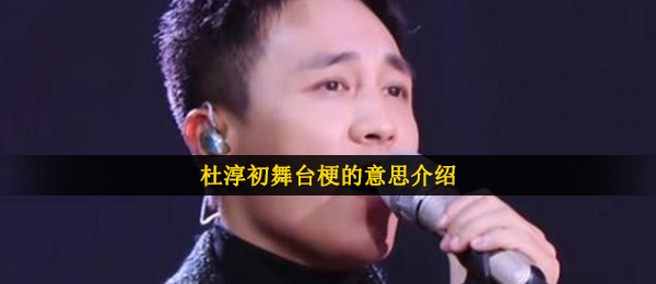 杜淳初演出舞台是什么梗（杜淳初演出舞台梗的意思详细介绍）