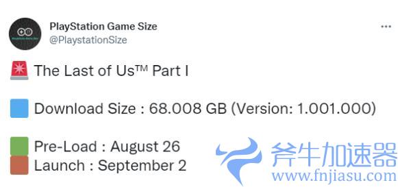 《最后生还者重制版》8月26日开启预载于9月2日正式上线，斧牛加速器加速助力畅玩
