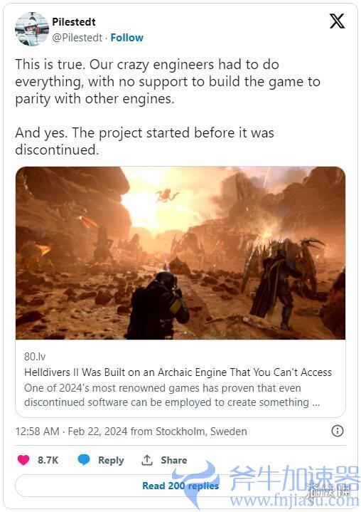 《绝地潜兵2》老引擎新奇迹，游戏制作背后的故事