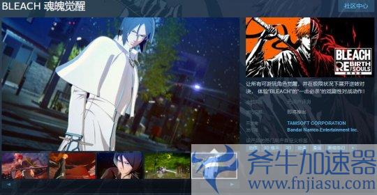 《BLEACH 魂魄觉醒》Steam页面上线 支持简繁体中文
